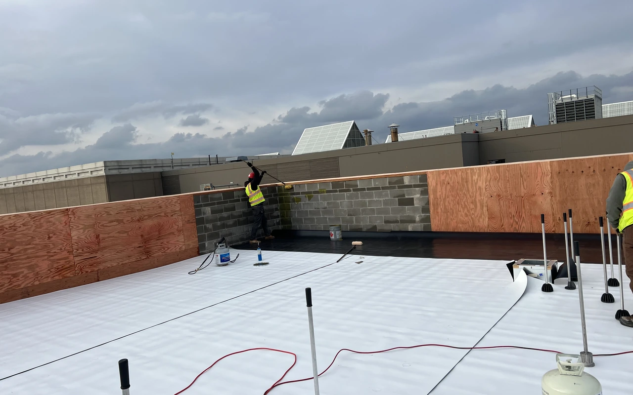 Genflex EPDM low-slope commercial roof replacement in Eden Prairie, MN by Altus Roofing