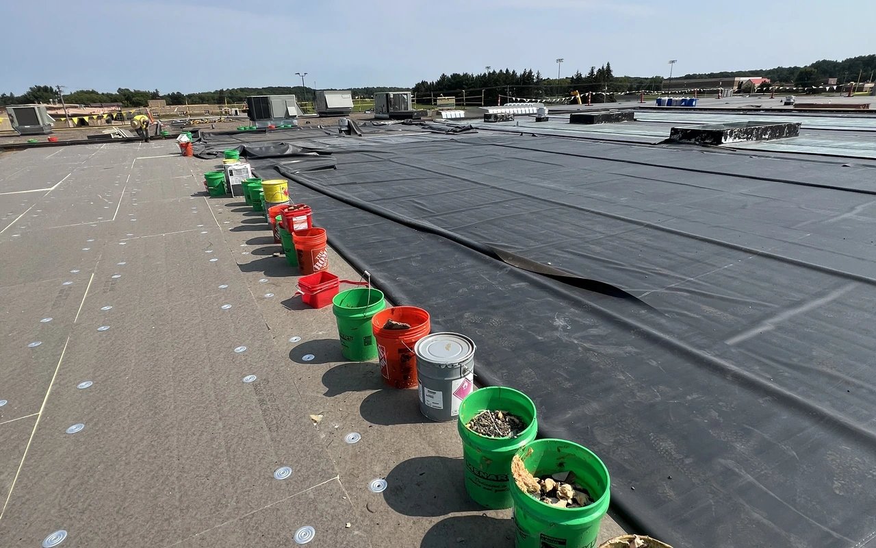 EPDM seam repair on commercial property in Minneapolis, MN by Altus Roofing